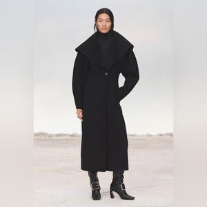 Leslie Fay Women's Vintage Hooded Long Winter Coat/Jacket 100% Wool Size 8